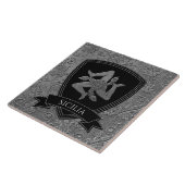 Carreau Beau Trinacria sicilien fleuri (Côté)