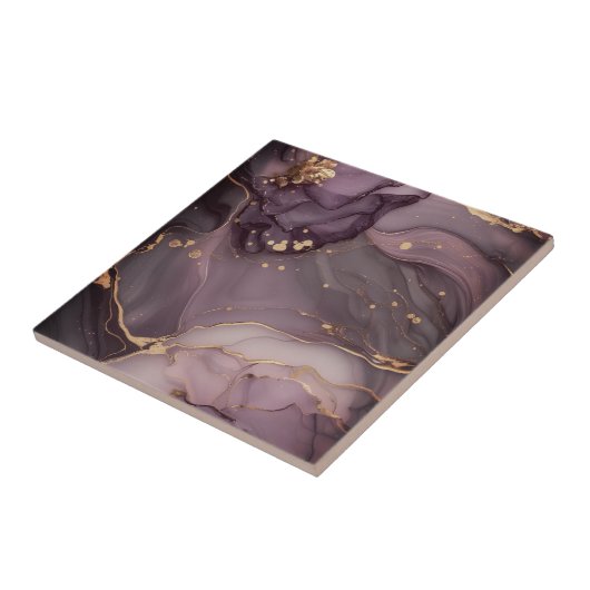 Carreau Beau tuiles de maison en or violet (Côté)