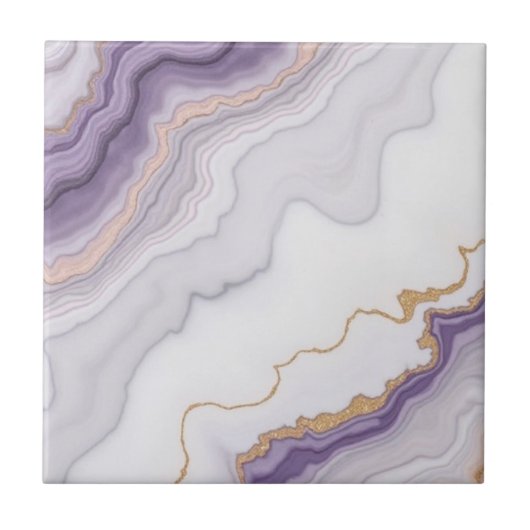 Carreau Beau tuiles de maison rose or violet (Devant)