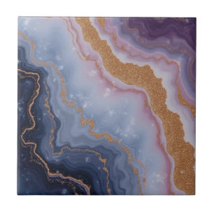 Carreau Beau tuiles de maison rose or violet