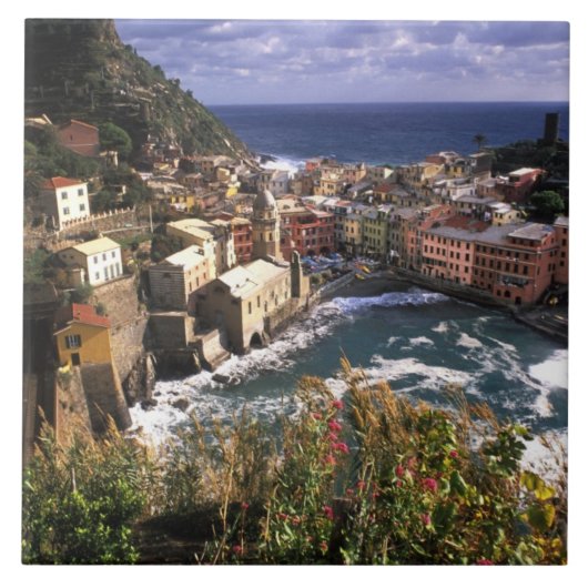 Carreau Beau village de Vernazza dans les Cinque (Devant)