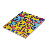 Carreau Beaucoup de chiens jaunes heureux chiens (Côté)