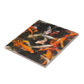 Carreau Beaucoup de koi carpe multicolore (Côté)