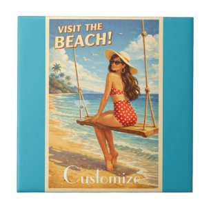 Carreau Beauté de bain rétro vintage Thunder_Cove