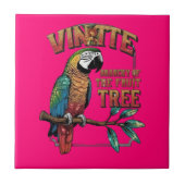 Carreau Beauté éclairée : Le perroquet dans un arbre tropi (Devant)