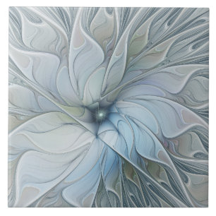 Carreau Beauté Élégante Art Abstrait Moderne Fleur Fractal