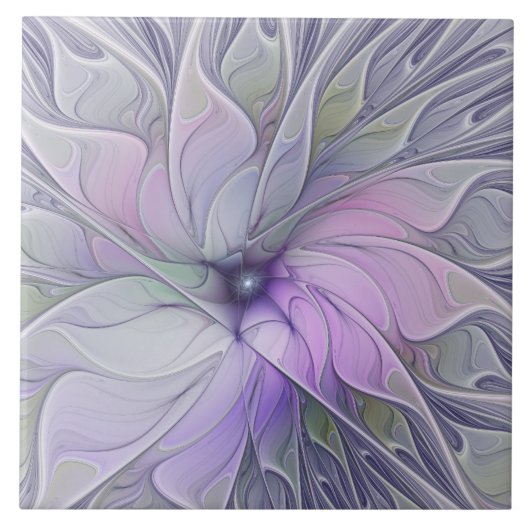 Carreau Beauté moderne abstraite et fractale de fleurs épo (Devant)