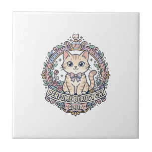 Carreau Beauté Parfum Chat Mignon Design de T-Shirt - Parf