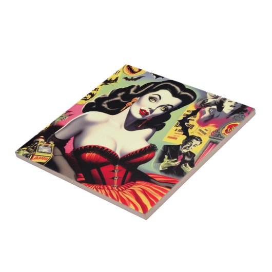 Carreau Beauté Vampire Pin-up (Côté)