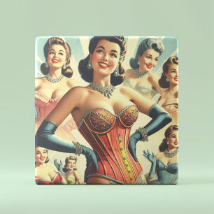 Carreau Beauté vintage Corset Girl