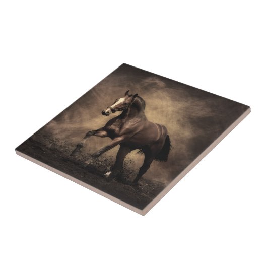 Carreau Beautiful horse throw pillow (Côté)