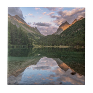 Carreau Beaux Alpes de Suisse du lac Palpuogna