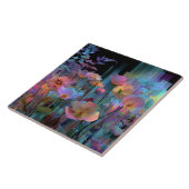 Carreau Beaux fleurs art néon (Côté)