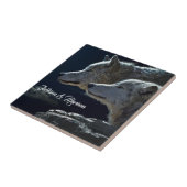 Carreau Beaux loups gris la nuit (Côté)