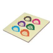 Carreau Beaux oiseaux excentriques colorés (Côté)