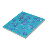 Carreau Beaux Poissons Carrelage en céramique bleu Turquoi (Côté)