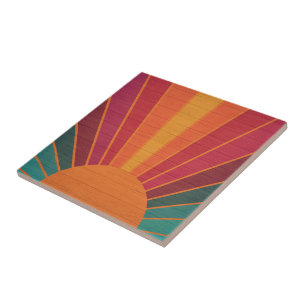 Carreau Beaux Rayons Ensoleillés de l'Art Populaire du Sud