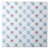 Carreau Bébé abeilles et Bleus (Devant)