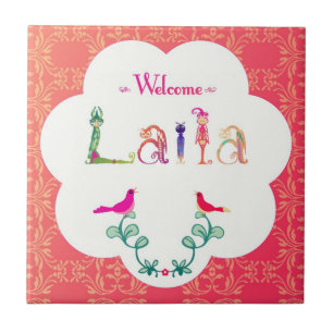 Carreau Bébé bienvenu Laila :.