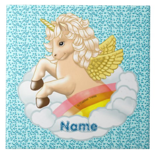 Carreau Bébé Licorne Arc-en-Ciel (Devant)