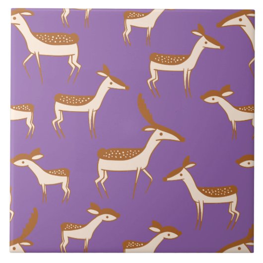 Carreau Bébé mignon cerf et famille (Devant)