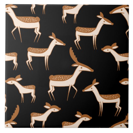 Carreau Bébé mignon cerf et famille (Devant)