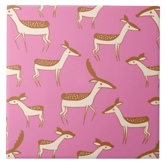 Carreau Bébé mignon cerf et famille (Devant)