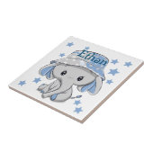 Carreau Bébé mignon éléphant garçon (Côté)