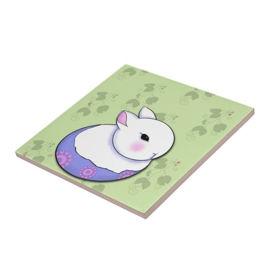 Carreau Bébé mignon lapin Pâques (Côté)