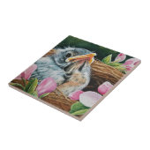 Carreau Bébé Robin Américain dans l'art de l'aquarelle du (Côté)