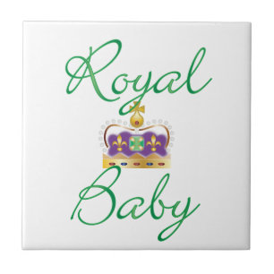 Carreau Bébé royal avec pourpre et couronne or