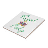 Carreau Bébé royal avec pourpre et couronne or (Côté)
