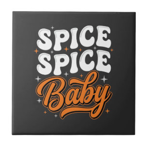 Carreau Bébé Spice Spice Halloween Typographie Rétro Desig