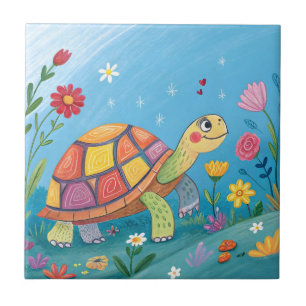 Carreau Bébé Tortue Dessinée