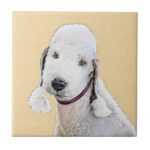 Carreau Bedlington Terrier Peinture - Art Chien original
