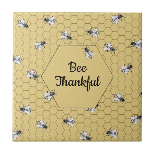 Carreau Bee Thankful Quota Light Amber Honeycomb (Devant)