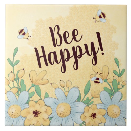 Carreau Bee Whimsical Happy (Devant)