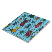 Carreau Beetons sur bleu (Côté)