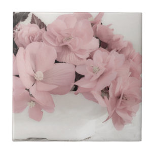 Carreau Bégonias roses