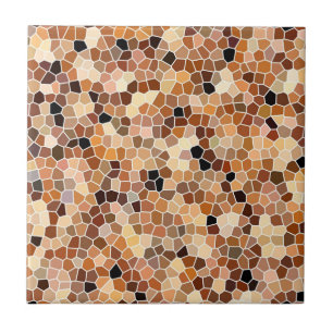 Carreau Beige, Brown et noir Honeycomb Motif mosaïque