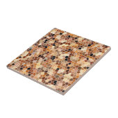 Carreau Beige, Brown et noir Honeycomb Motif mosaïque (Côté)