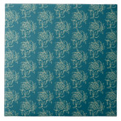 Carreau Beige floral de Mini-copie de style ethnique sur (Devant)