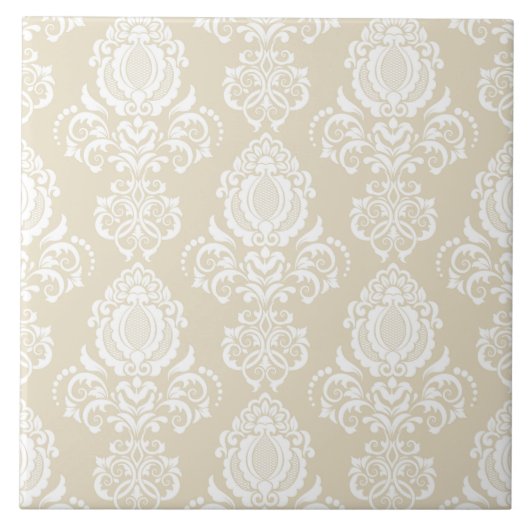 Carreau Beige. Modèle Damask. (Devant)