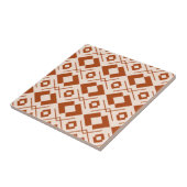 Carreau Beige scandinave et orange brûlé géométrique (Côté)