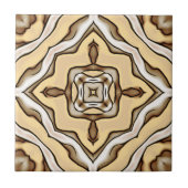 Carreau Beige Tan Brown Taupe Ivory Ethnic Tribe Art (Devant)