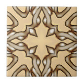 Carreau Beige Tan Brown Taupe Ivory Ethnic Tribe Art (Devant)