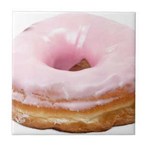 Carreau Beignet givré par rose de nourriture de dessert de