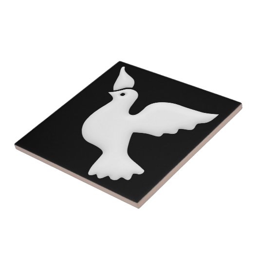 Carreau Belight de colombe blanche face à gauche (Côté)