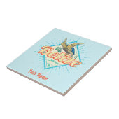 Carreau Belize Caribbean Retro Turtle Souvenir Vintage (Côté)