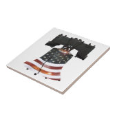 Carreau Bell Liberty avec drapeau américain (Côté)